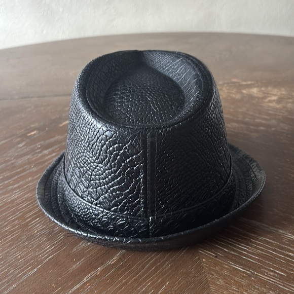 Bundle of 2 Faux Leather Crocodile Jazz Look Men’s Fedora Hats - Picture 5 of 13
